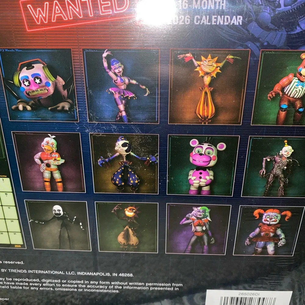 Five Nights at Freddy's Help Wanted 2 2026 - 16 month Calendar brand new